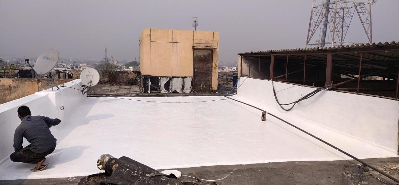 Liquid Elastomeric Coating on Terrace in Indirapuram, Ghaziabad - DS Buildcare System